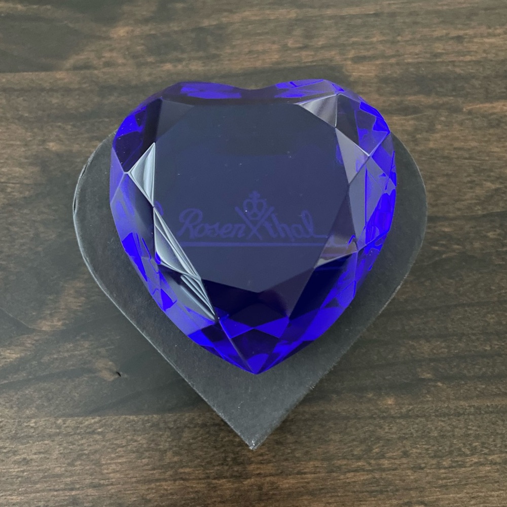 Rosenthal Cobalt Blue Crystal Heart